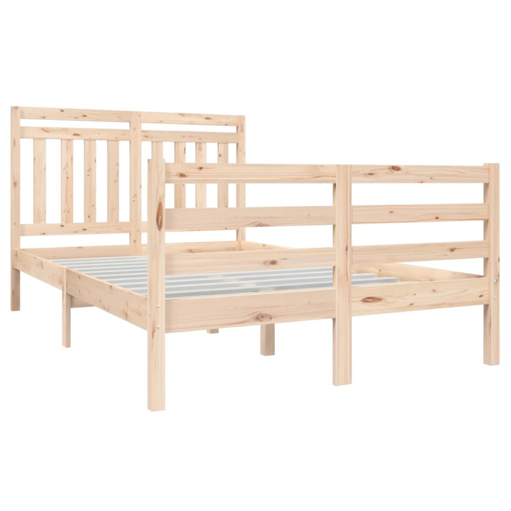 Bed Frame without Mattress Small Double Solid Wood