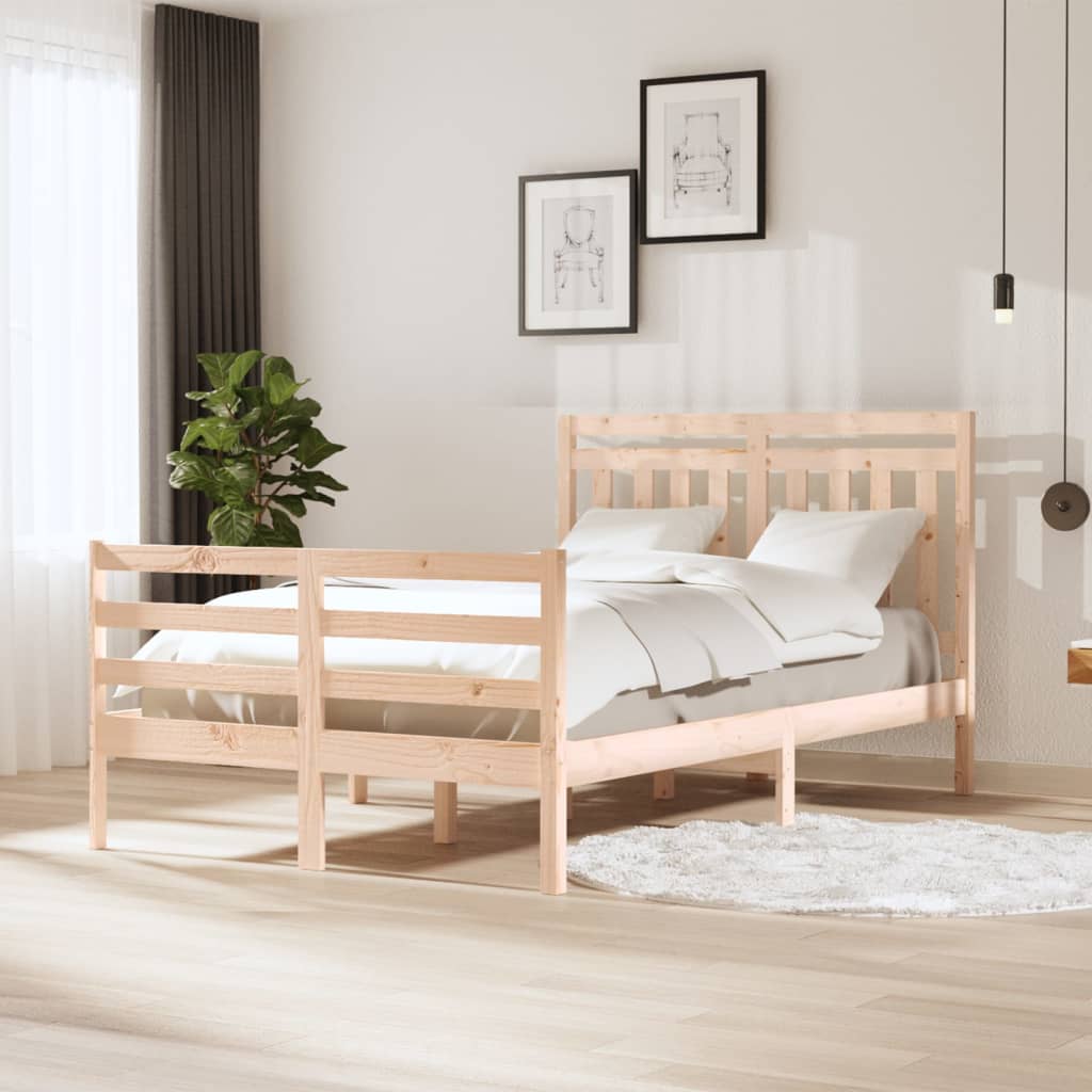 Bed Frame without Mattress Small Double Solid Wood
