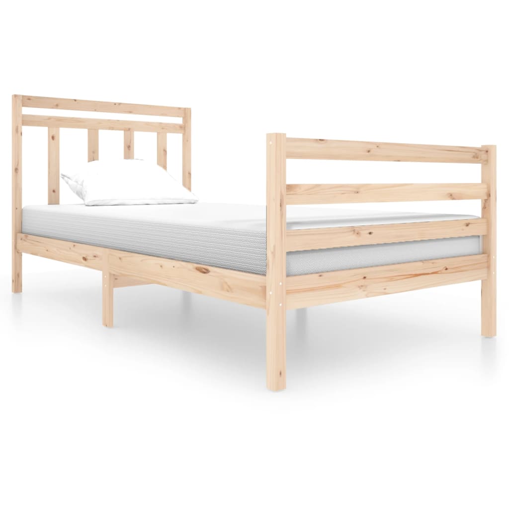 Bed Frame without Mattress Solid Wood 100x200 cm