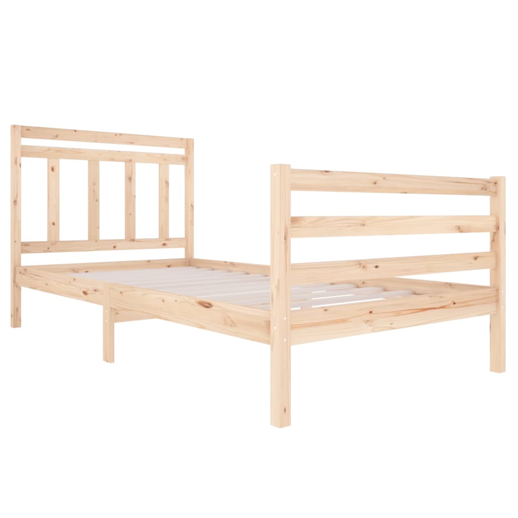 Bed Frame without Mattress Solid Wood 100x200 cm