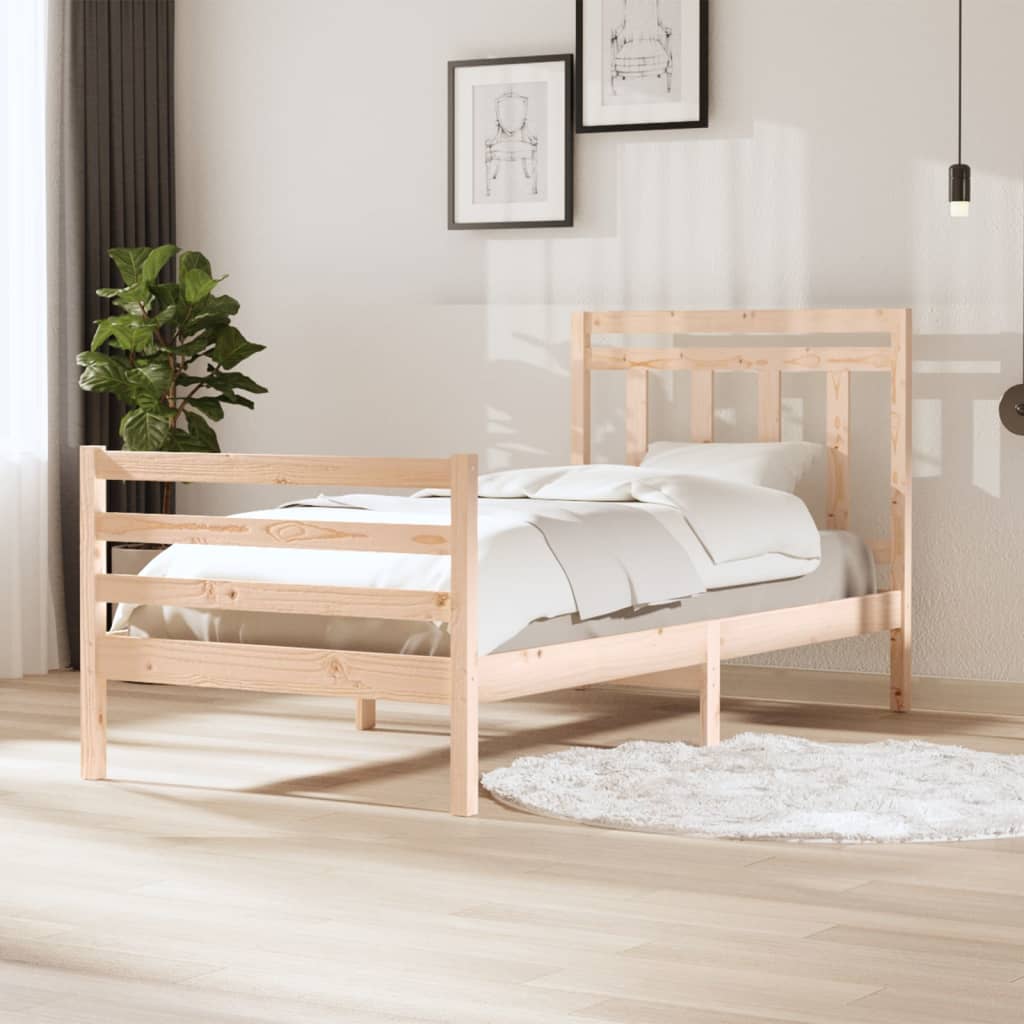 Bed Frame without Mattress Solid Wood 100x200 cm