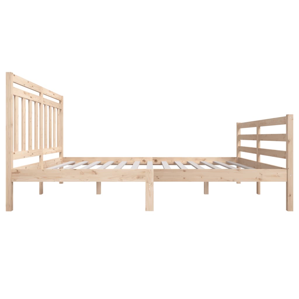 Bed Frame without Mattress King Size Solid Wood