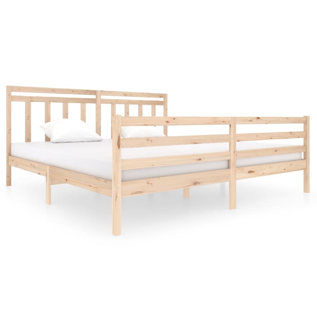 3100674 vidaXL Bed Frame without Mattress Solid Wood 200x200 cm (810450+814114)