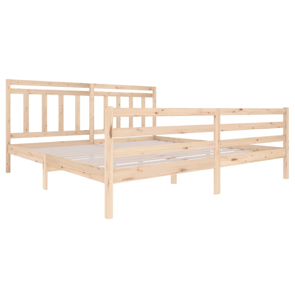 3100674 vidaXL Bed Frame without Mattress Solid Wood 200x200 cm (810450+814114)