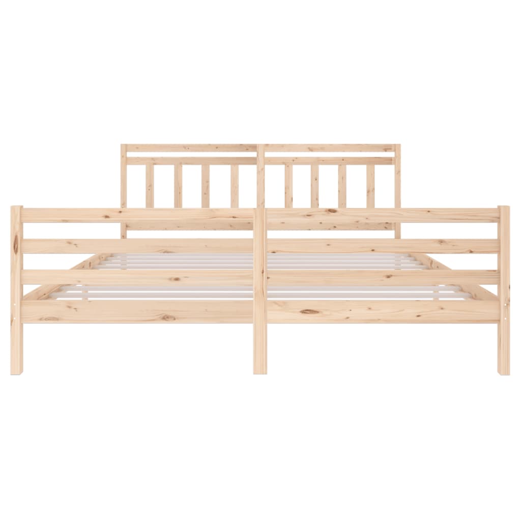 3100674 vidaXL Bed Frame without Mattress Solid Wood 200x200 cm (810450+814114)