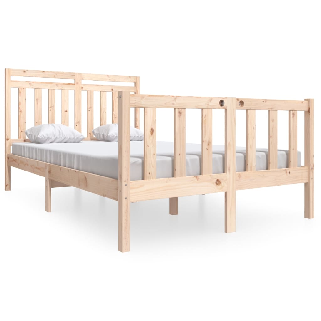 Bed Frame without Mattress Small Double Solid Wood
