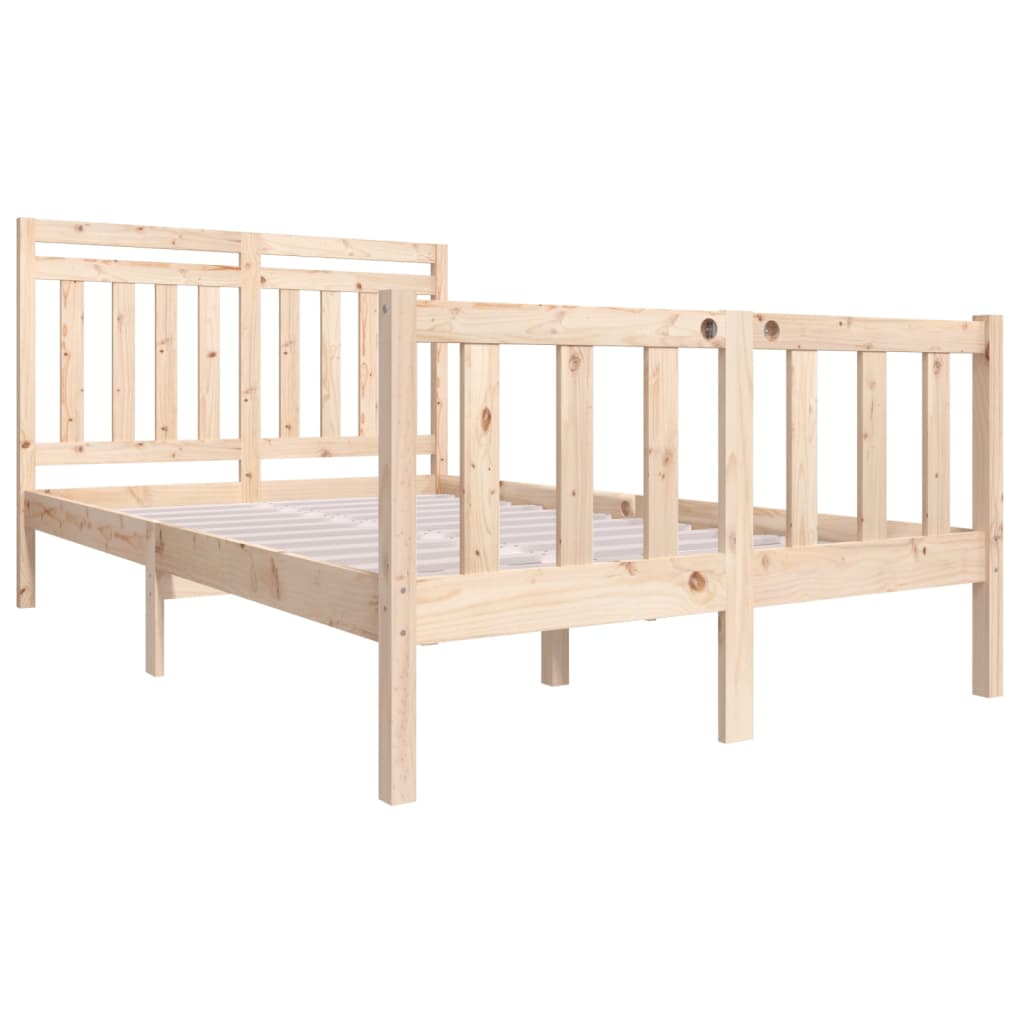 Bed Frame without Mattress Small Double Solid Wood