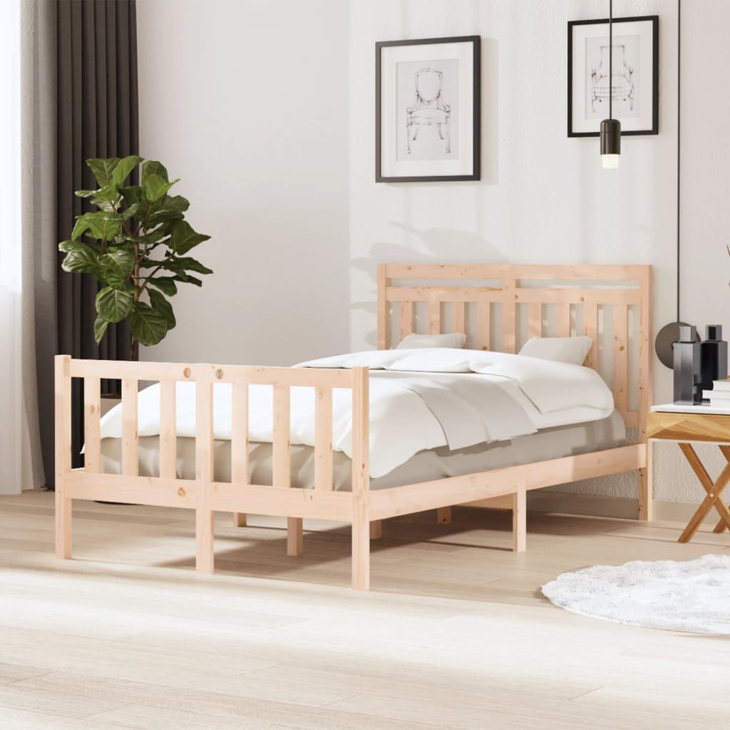 Bed Frame without Mattress Small Double Solid Wood