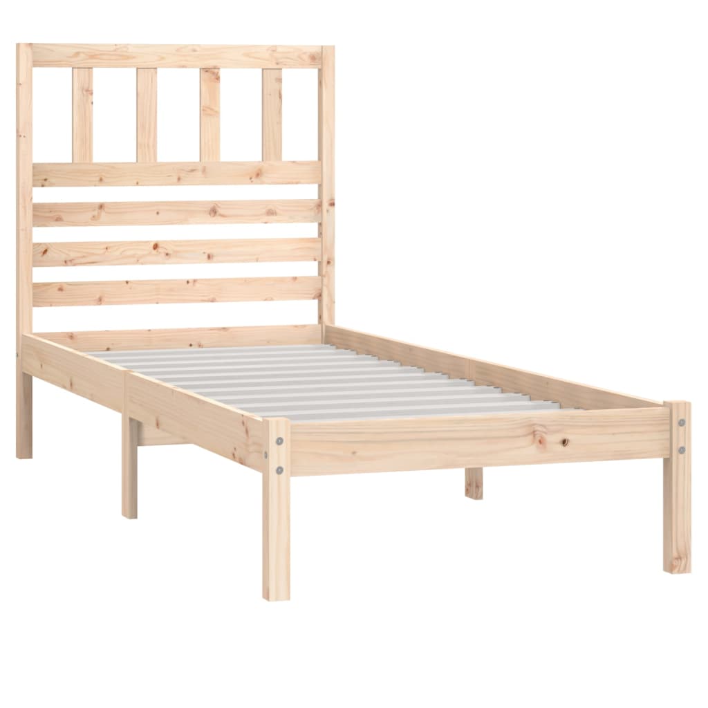 Bed Frame without Mattress 75x190 cm Small Single Small Single Solid Wood Pine