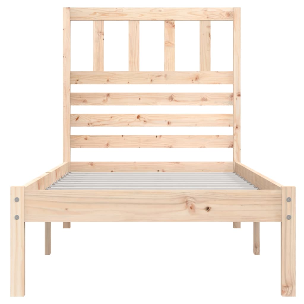 Bed Frame without Mattress 75x190 cm Small Single Small Single Solid Wood Pine