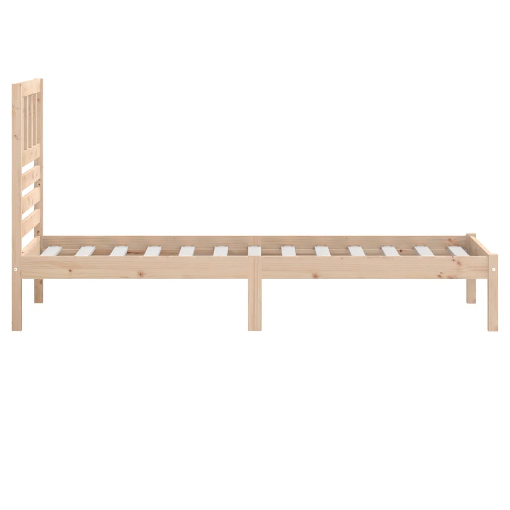 Bed Frame without Mattress 75x190 cm Small Single Small Single Solid Wood Pine