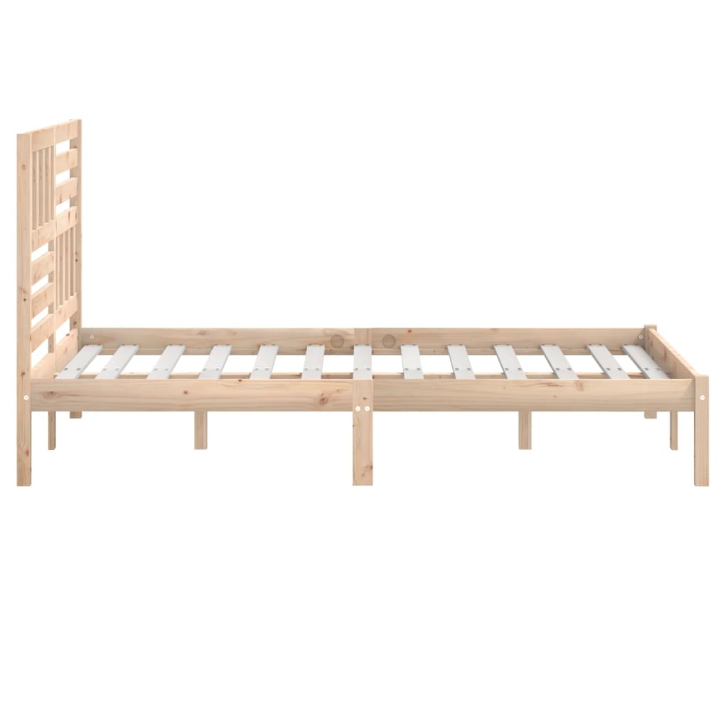 Bed Frame without Mattress 135x190 cm Double Double Solid Wood Pine