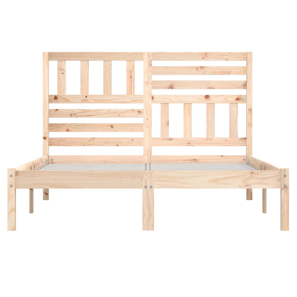 Bed Frame without Mattress Solid Wood Pine 140x200 cm