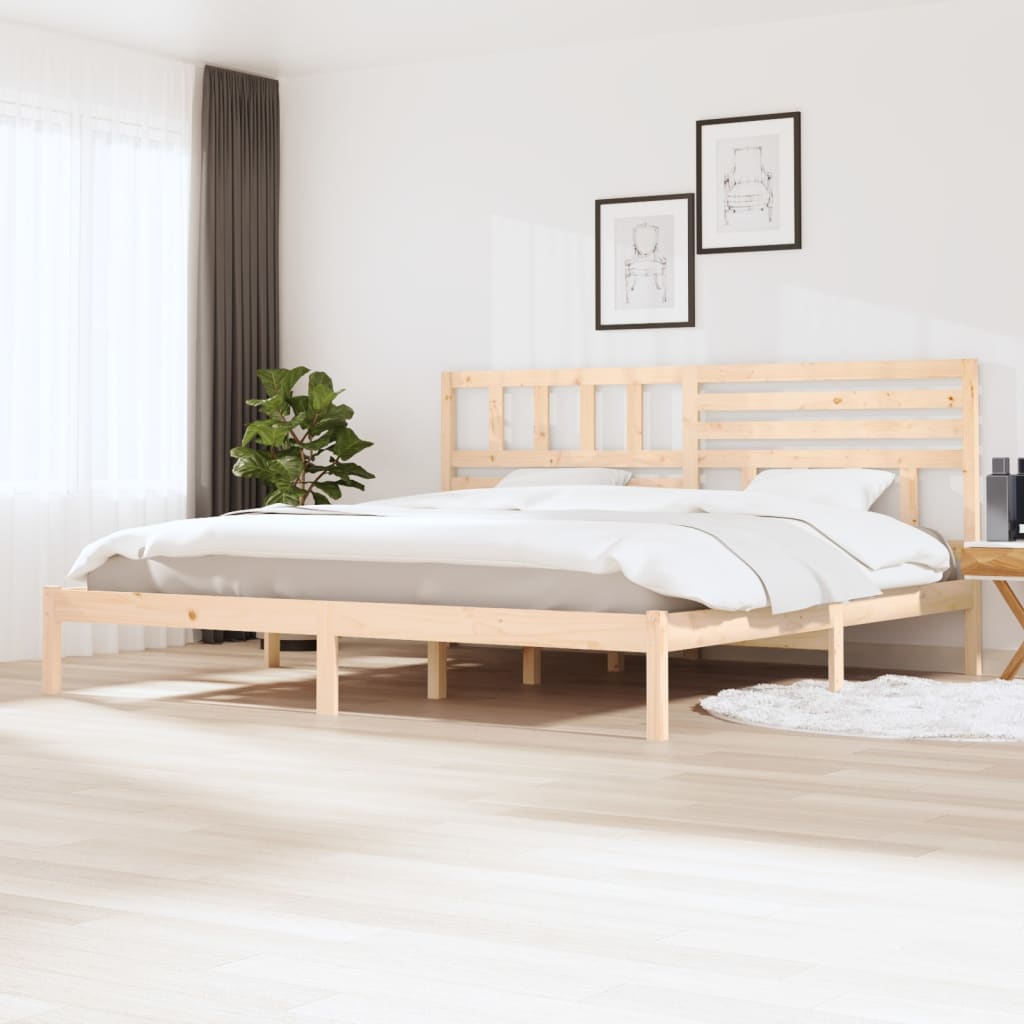 Bed Frame without Mattress 180x200 cm Super King  Solid Wood Pine