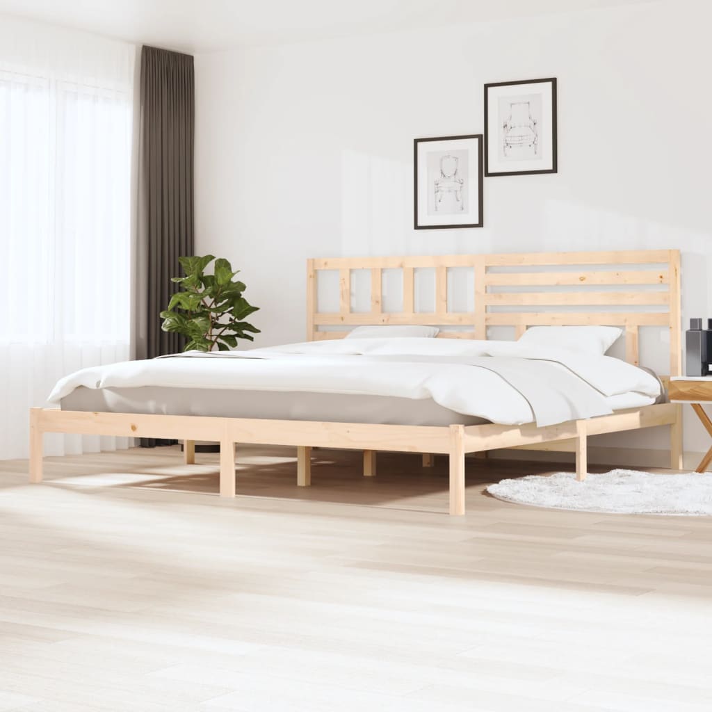 Bed Frame without Mattress Solid Wood Pine 200x200 cm