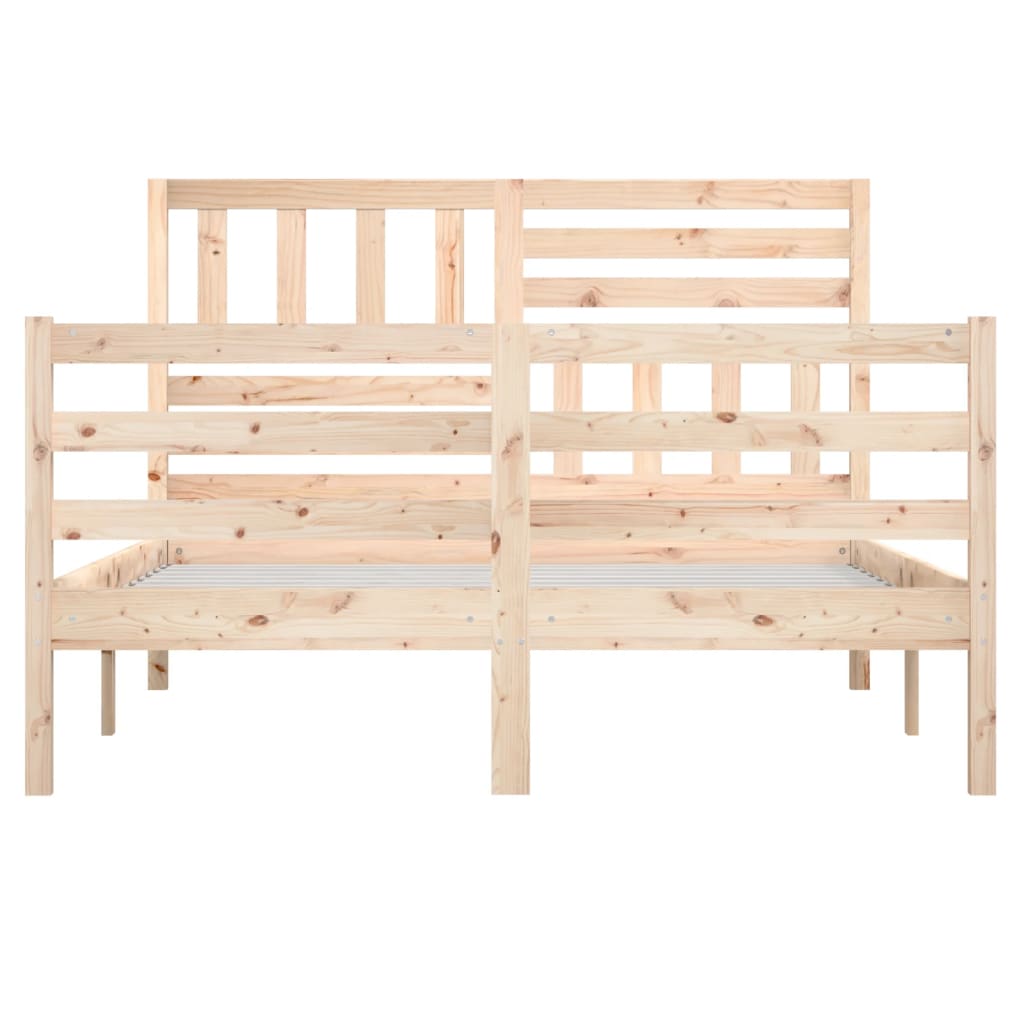 Bed Frame without Mattress 120x190 cm Small Double Small Double Solid Wood