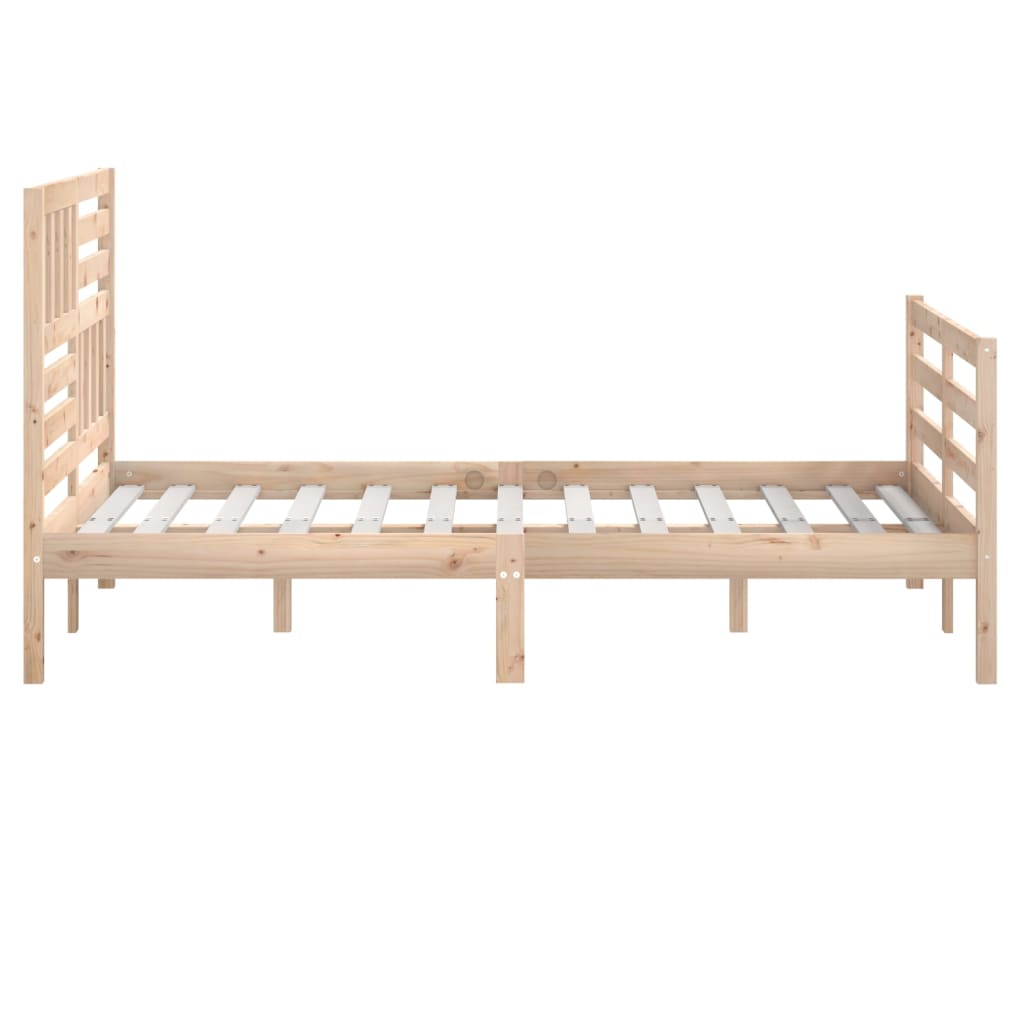 Bed Frame without Mattress 135x190 cm Double Double Solid Wood