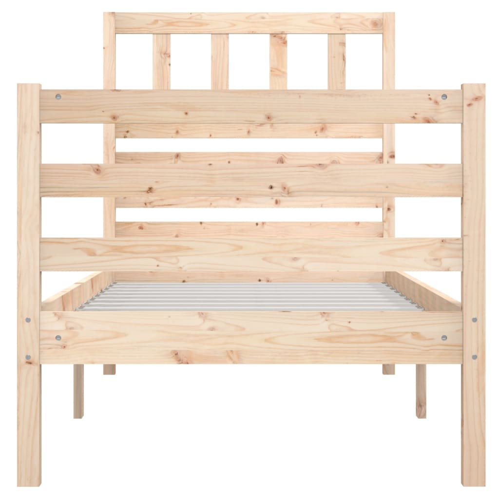 Bed Frame without Mattress Solid Wood 90x200 cm