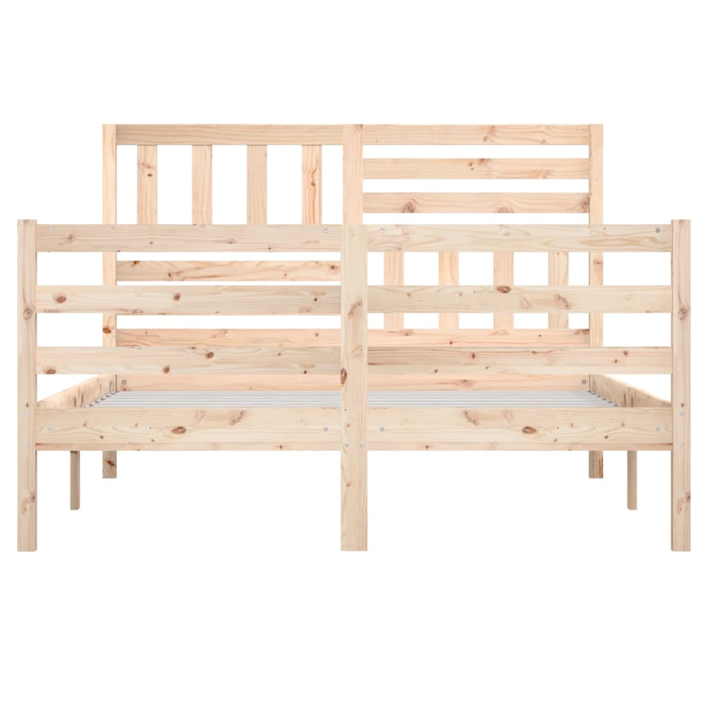 Bed Frame without Mattress Solid Wood 120x200 cm