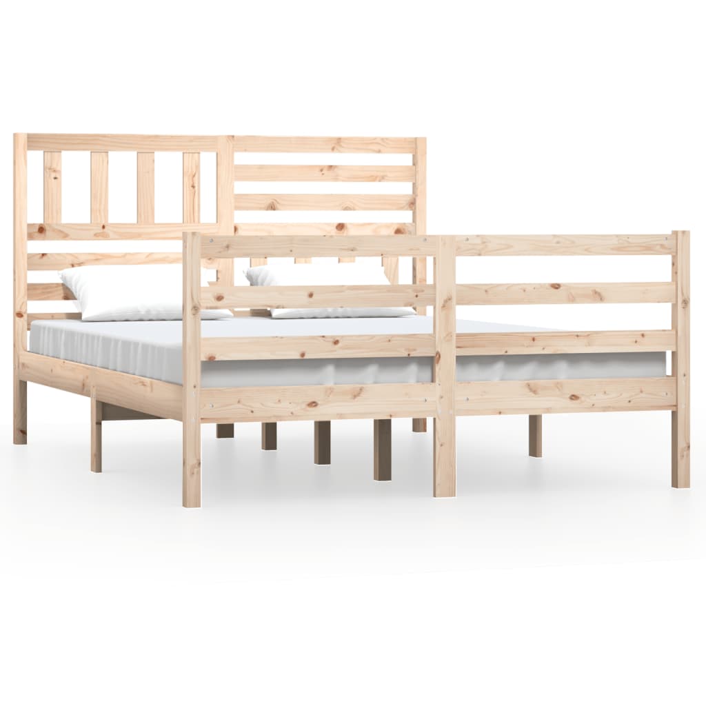 Bed Frame without Mattress Solid Wood 140x200 cm