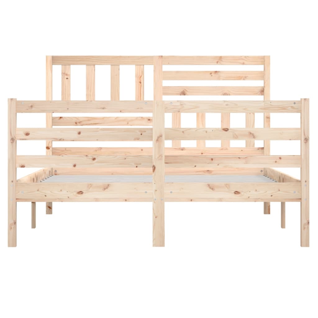 Bed Frame without Mattress Solid Wood 140x200 cm