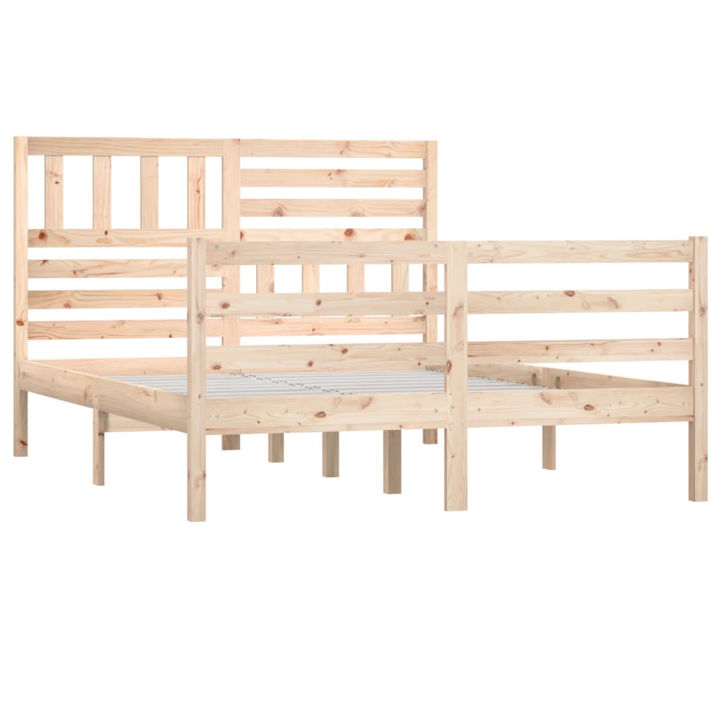 Bed Frame without Mattress 150x200 cm King Size King Size Solid Wood