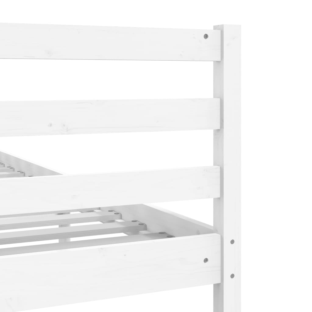 Bed Frame without Mattress White Solid Wood 160x200 cm