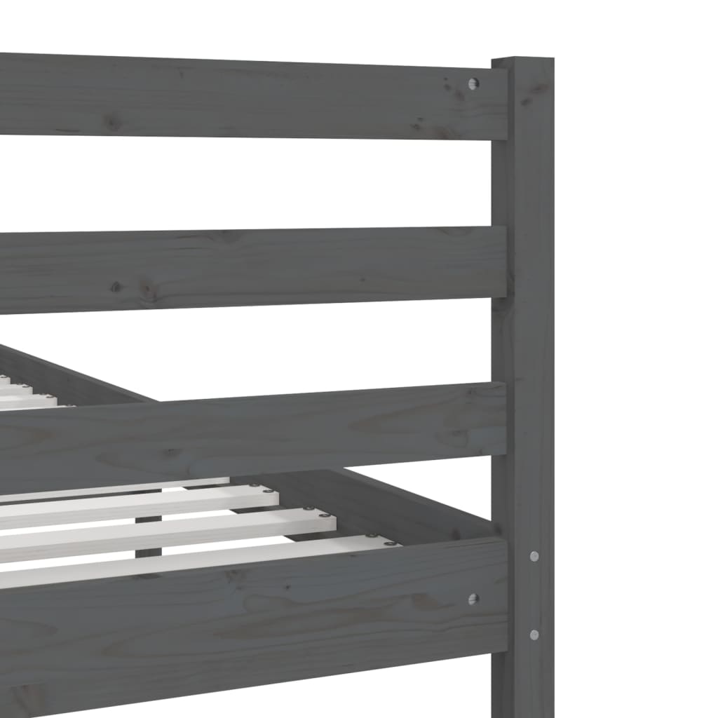Bed Frame without Mattress Grey Solid Wood 200x200 cm