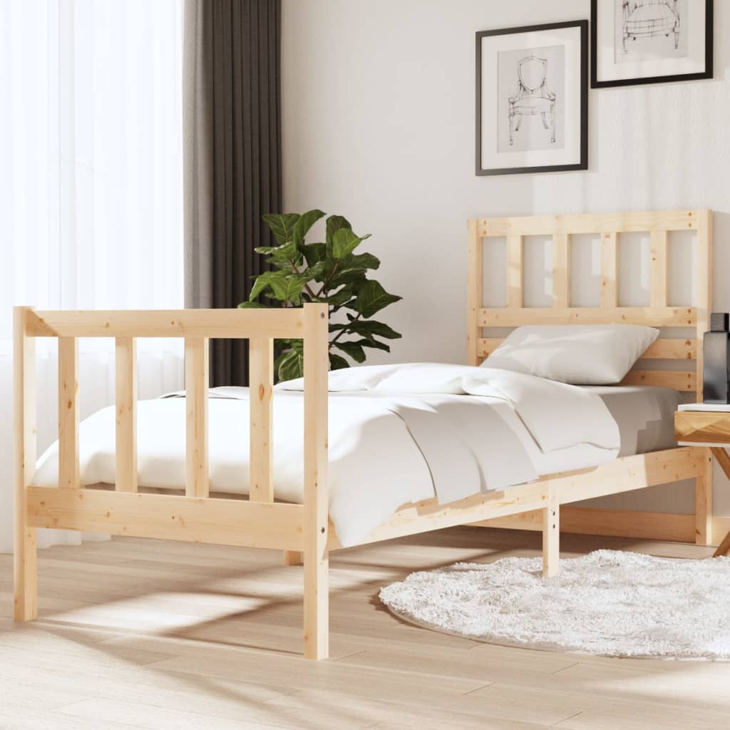 Bed Frame without Mattress Small Single Solid Wood