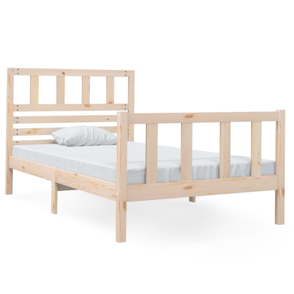 Bed Frame without Mattress Single Solid Wood