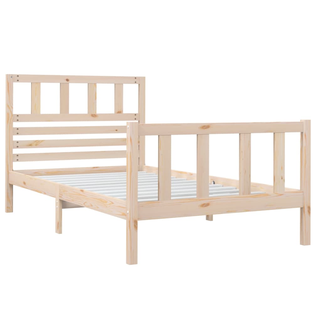 Bed Frame without Mattress Single Solid Wood