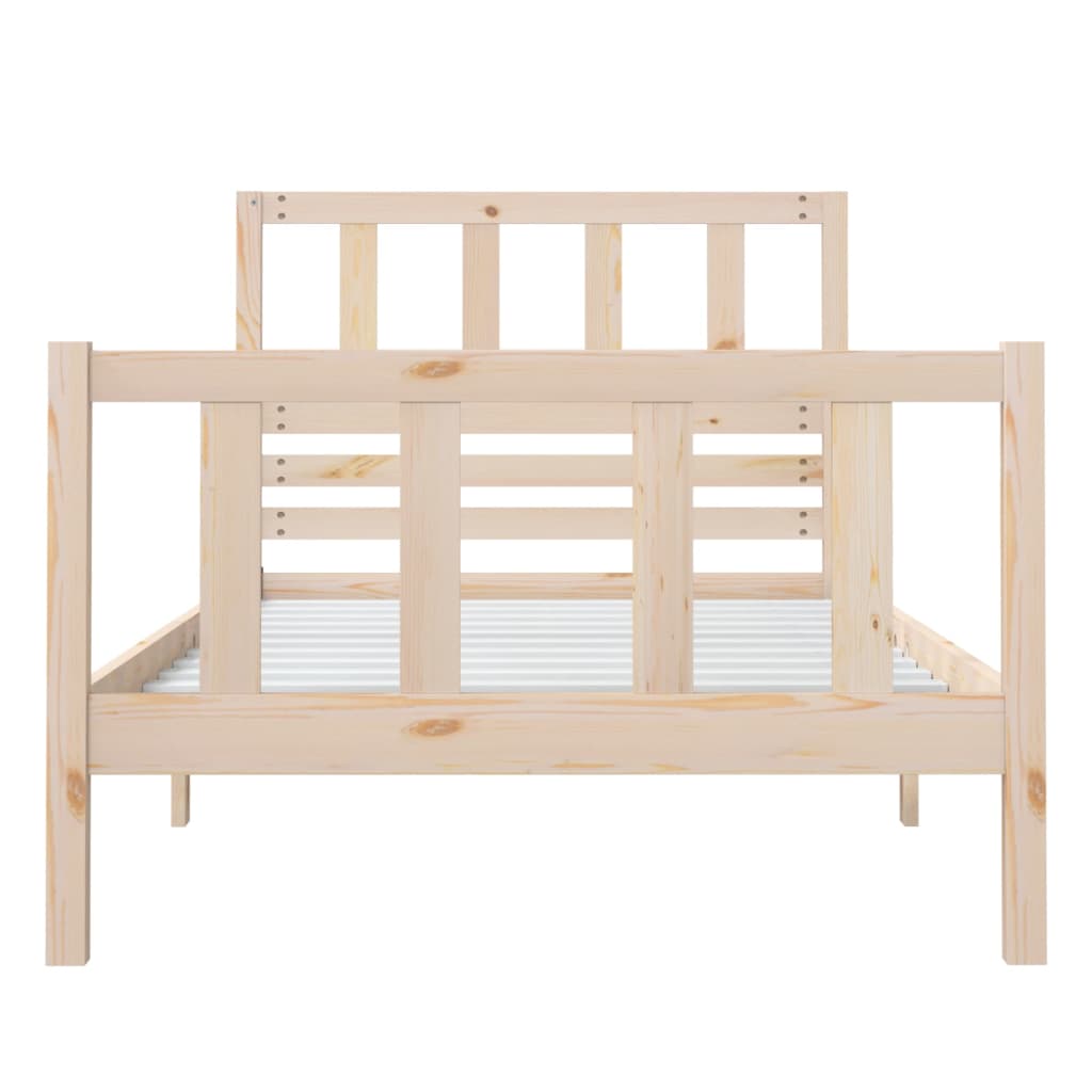 Bed Frame without Mattress Single Solid Wood