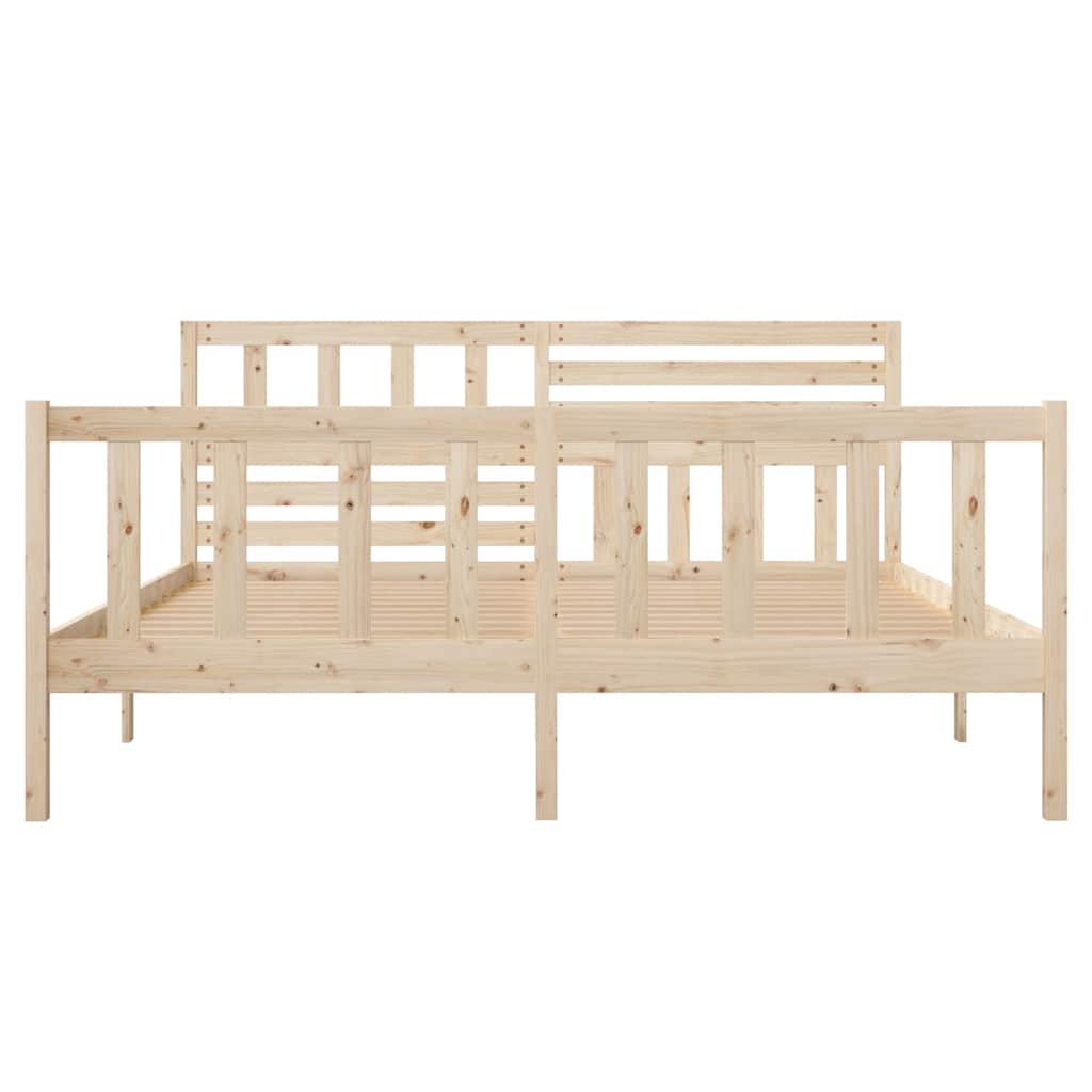 3101133 vidaXL Bed Frame without Mattress Solid Wood 140x190 cm (810062+814144)