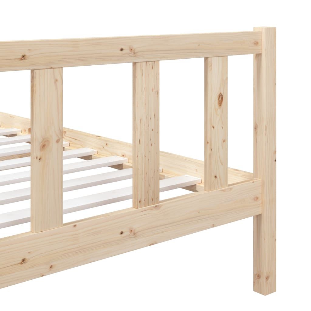 3101138 vidaXL Bed Frame without Mattress Solid Wood 90x200 cm (810067+814124)