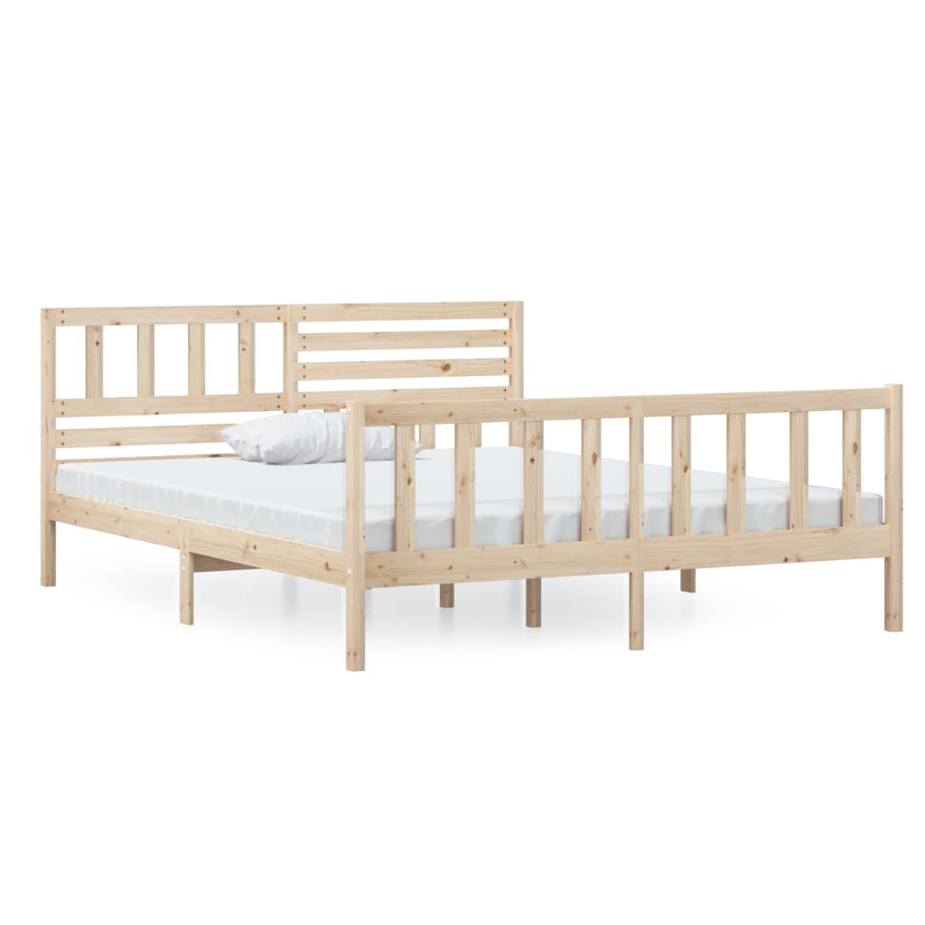3101148 vidaXL Bed Frame without Mattress Solid Wood 120x200 cm (810077+814134)