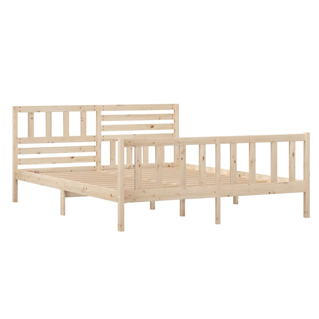 3101148 vidaXL Bed Frame without Mattress Solid Wood 120x200 cm (810077+814134)