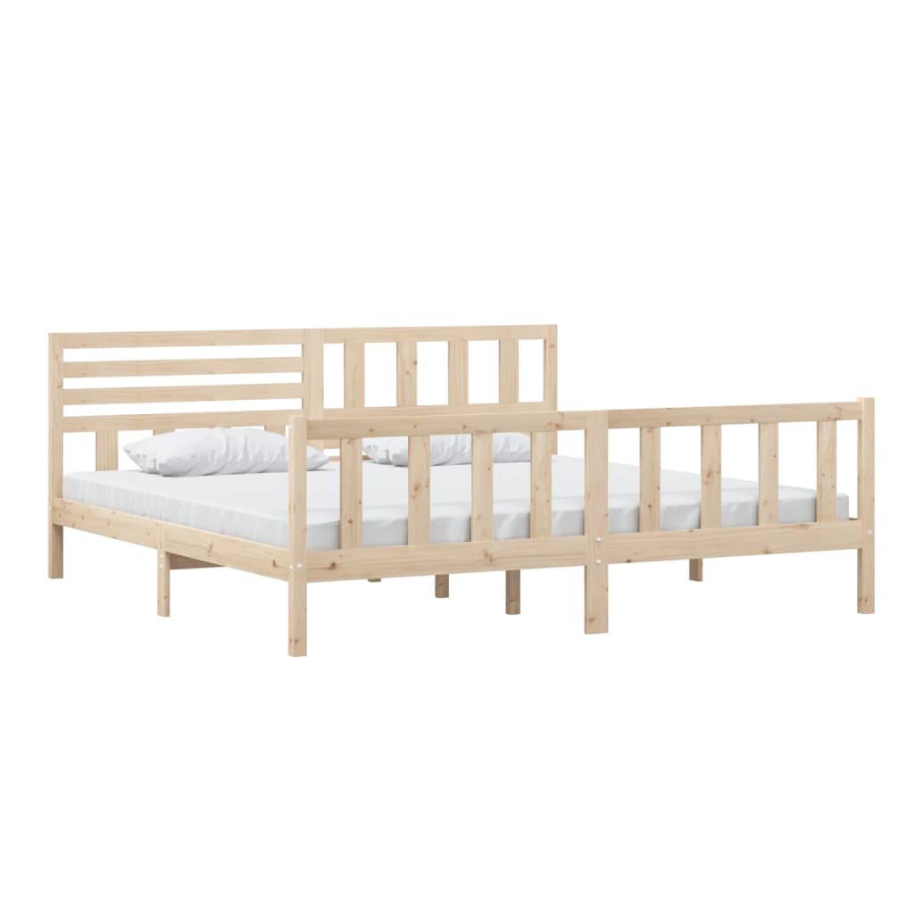 3101173 vidaXL Bed Frame without Mattress Solid Wood 200x200 cm (810102+814164)