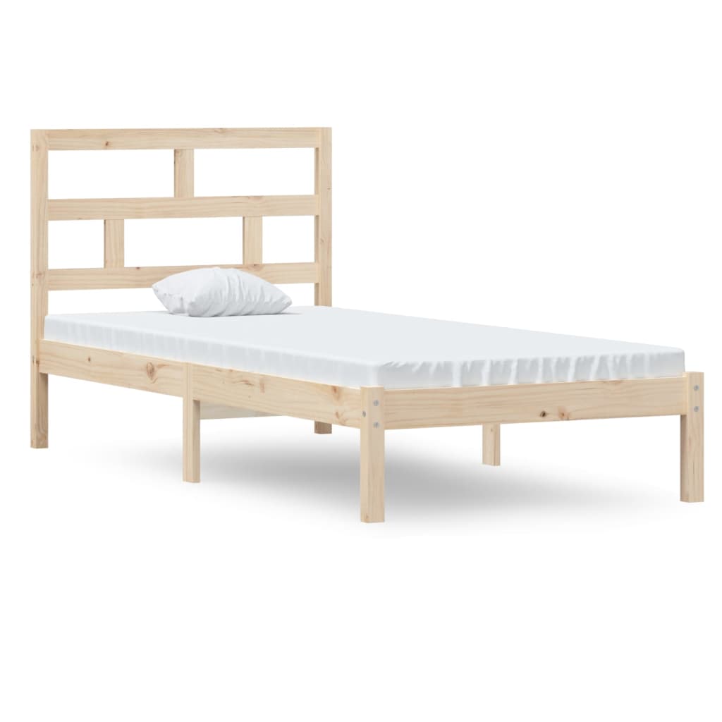 Bed Frame without Mattress Single Solid Wood