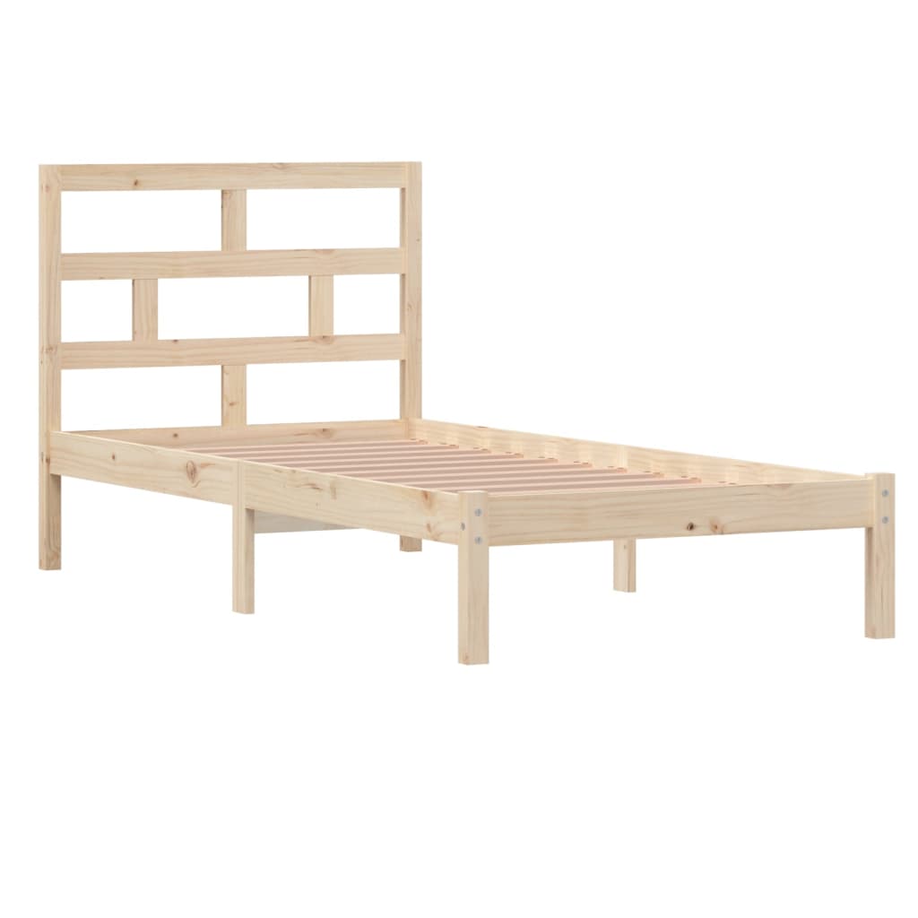 Bed Frame without Mattress Single Solid Wood