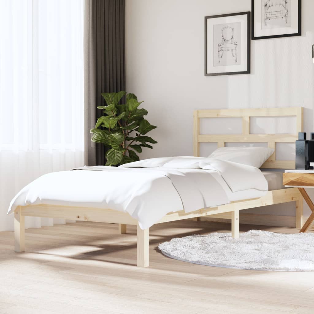 Bed Frame without Mattress Single Solid Wood