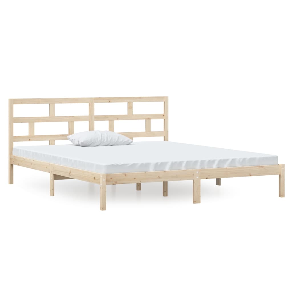 Bed Frame without Mattress Double Solid Wood