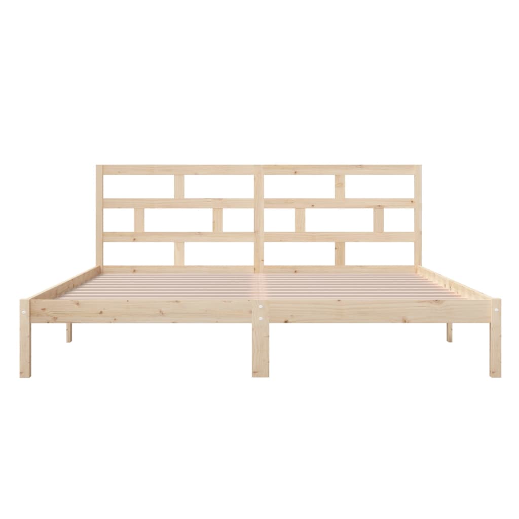 Bed Frame without Mattress Double Solid Wood