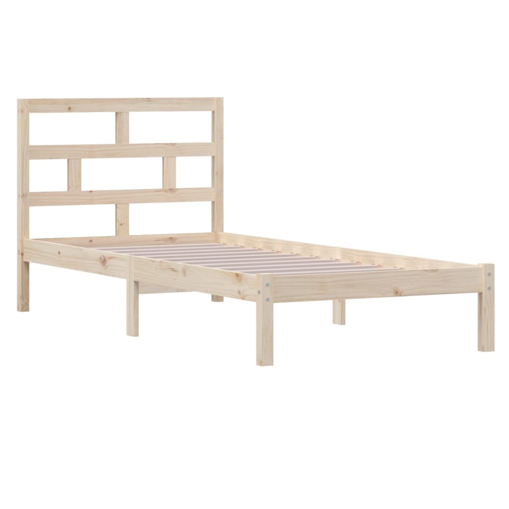 3101208 vidaXL Bed Frame without Mattress Solid Wood 100x200 cm (810007+814179)