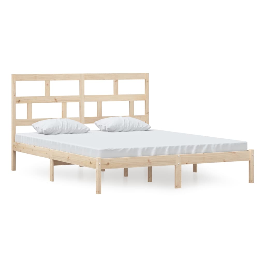 3101228 vidaXL Bed Frame without Mattress Solid Wood 160x200 cm (810027+814204)