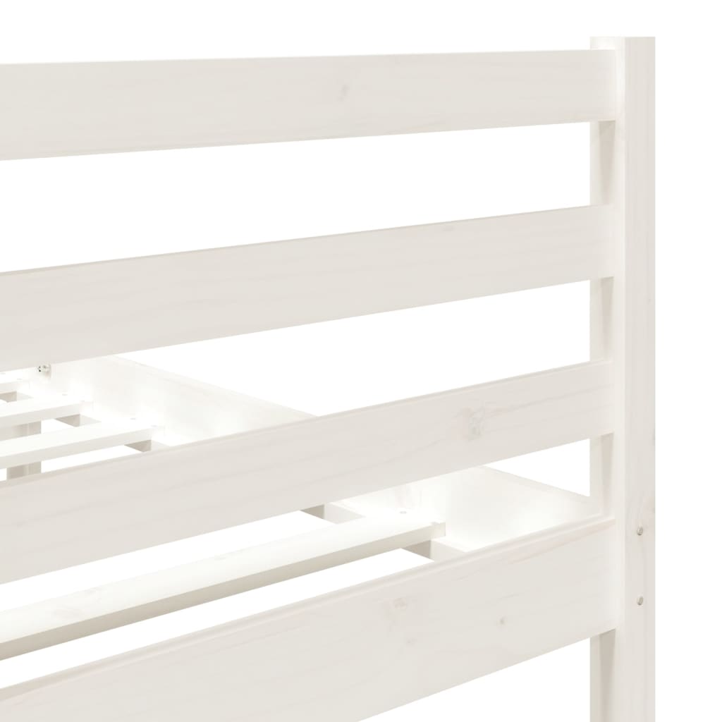 Bed Frame without Mattress White Small Double Solid Wood