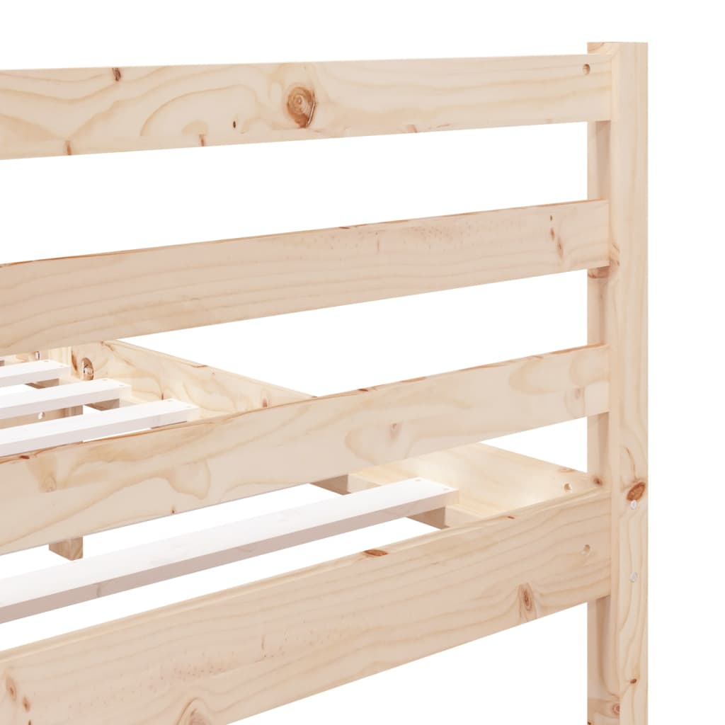 Bed Frame without Mattress Double Solid Wood