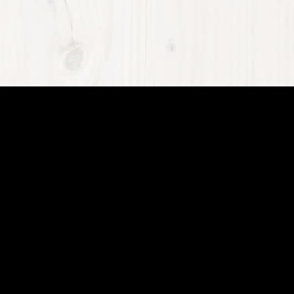 3101294 vidaXL Bed Frame without Mattress White Solid Wood 160x200 cm (810441+814205)