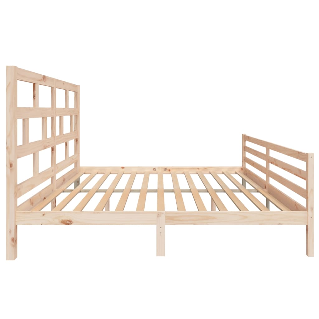 3101303 vidaXL Bed Frame without Mattress Solid Wood 200x200 cm (810450+814214)