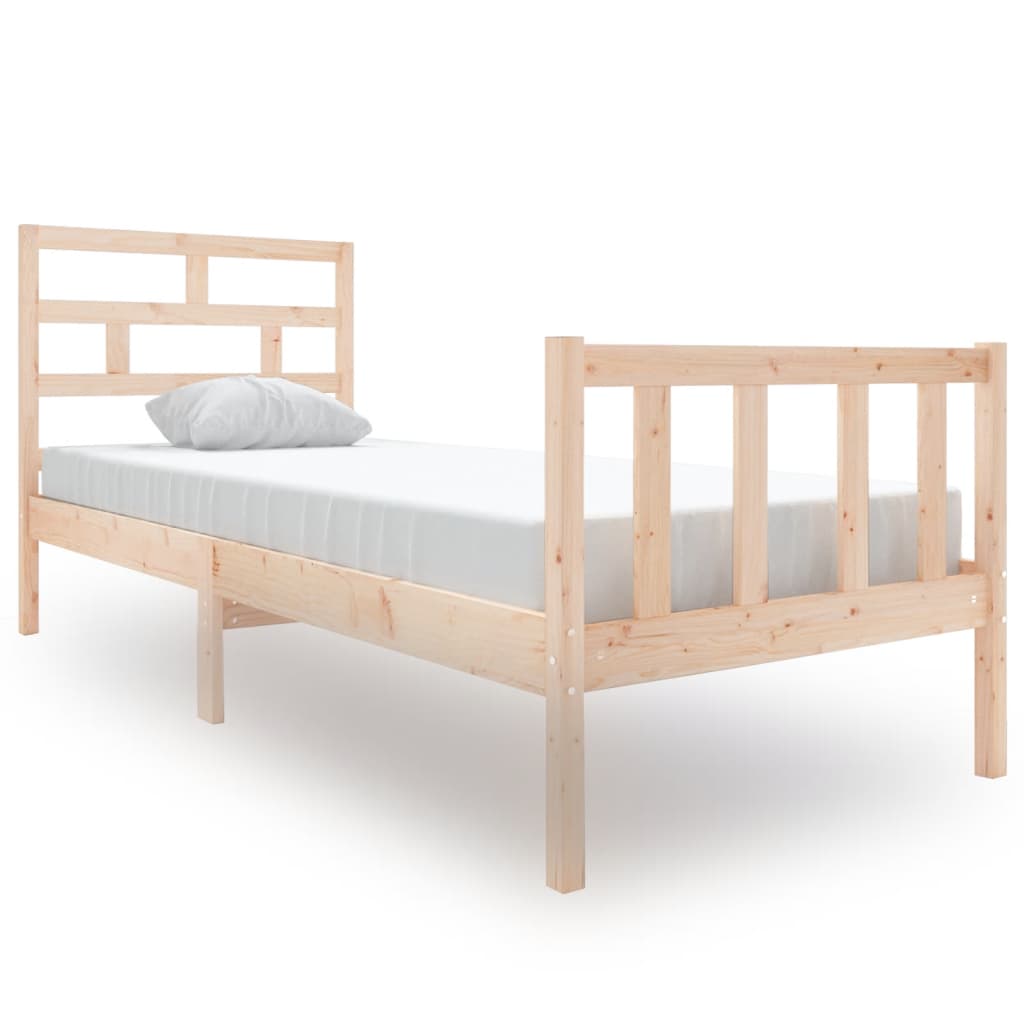 Bed Frame without Mattress Solid Wood Pine Small Single