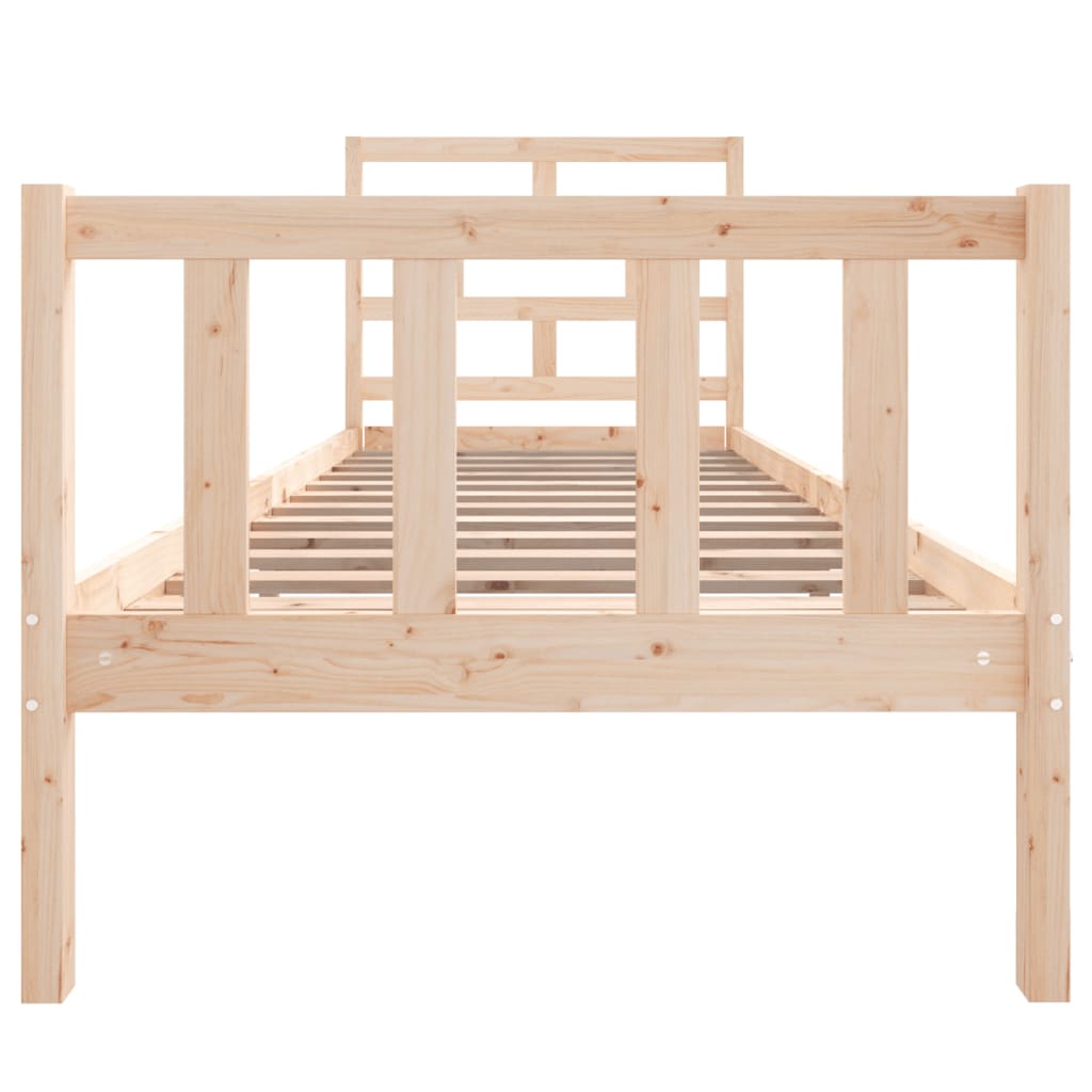 Bed Frame without Mattress Solid Wood Pine Small Single